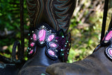 Boot Candy Pink Turquoise N' Roses