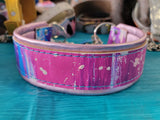 Paint Splash Padded Cowhide Collar