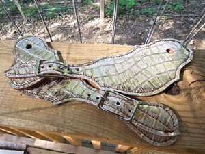 Gold Croc Spur Straps