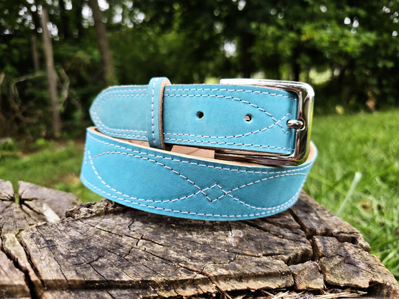 Robins Egg Blue Gunslinger Belt