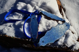 Royal Blue Glitter Halter