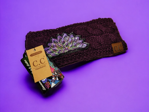 succulent headband Purple CC Headband