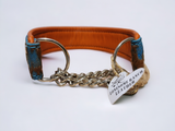 Blue Brindle Orange Padded Martingale