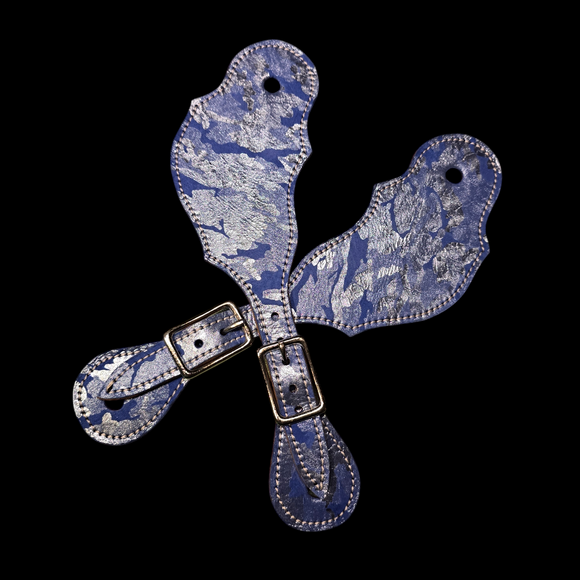 Blue Camo Spur Straps