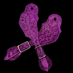 Purple Cheetah HoH Spur Straps