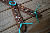 Barn Spiders Headstall - Split Ear Belt Style