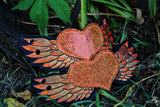 Boot Candy "Orange Hearts"