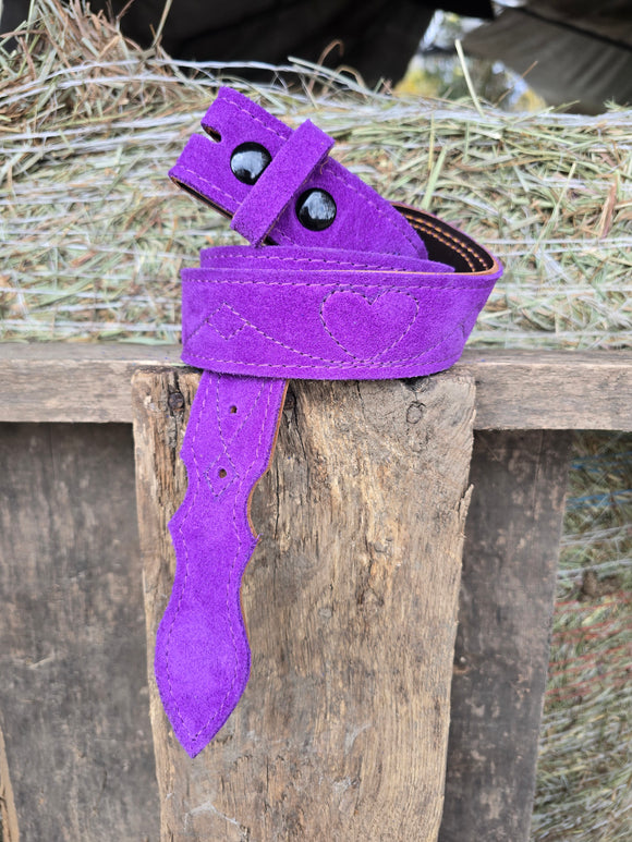 Heart Stitch Suede Belt Size 34