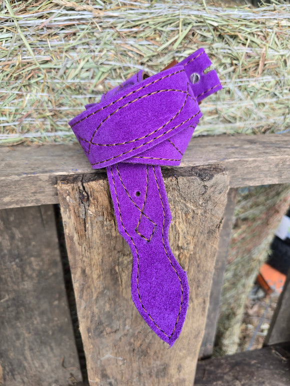 Gunslinger Stitch Suede Belt Size 28