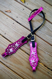 Girly Skulls Headstall - Single Ear