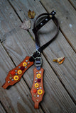 Sunflowers & Spiders Headstall - Single Ear