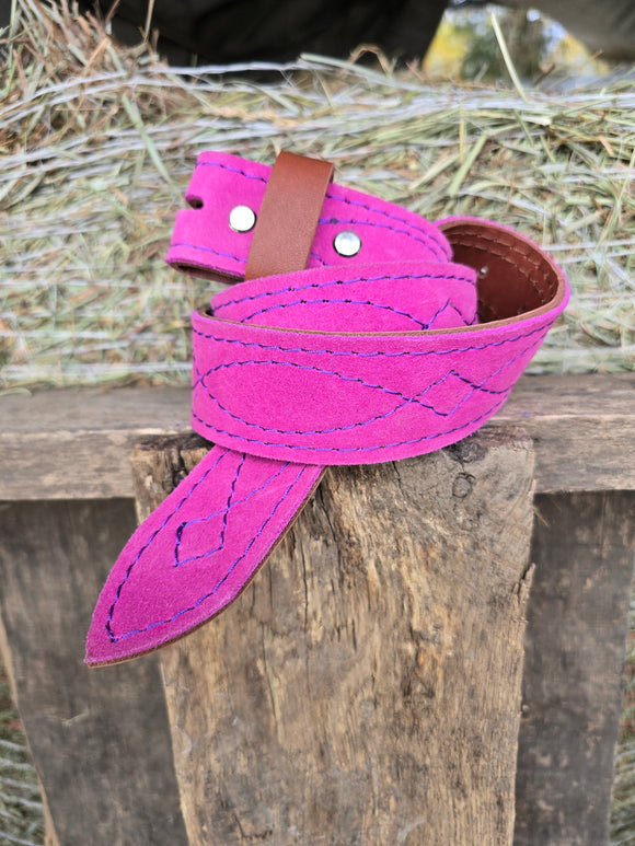 Gunslinger Stitch Suede Belt Size 30