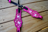 Girly Skulls Headstall - Single Ear