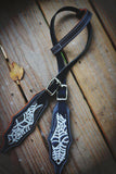 Silver Glitter Webs Headstall