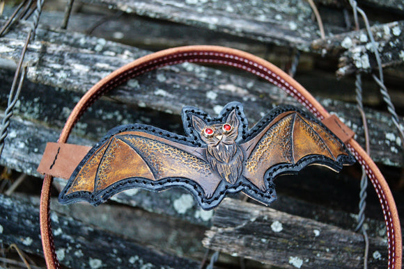 Batty Headstall - One Ear - Red Eyes