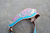 Browband Headstall - Turquoise & Rose Gold