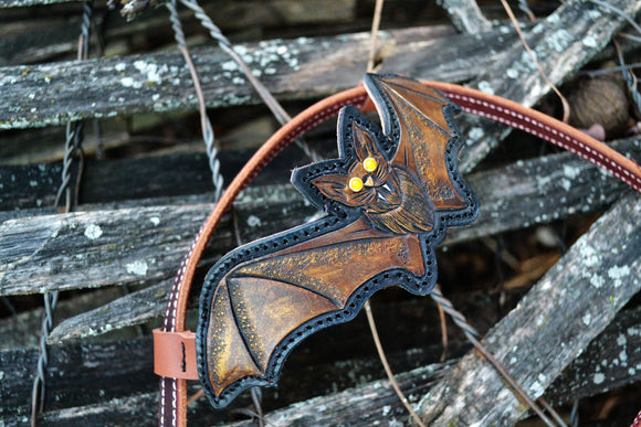 Batty Headstall - One Ear - Yellow Eyes