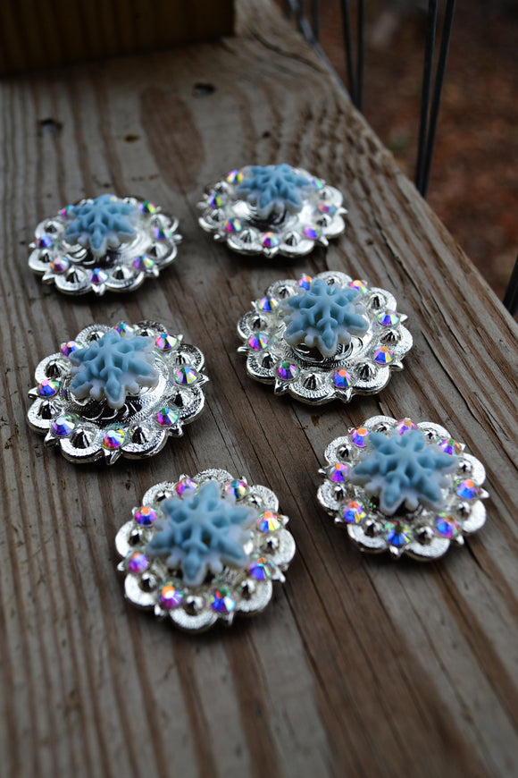 Snowflake Conchos - Saddle Set 1