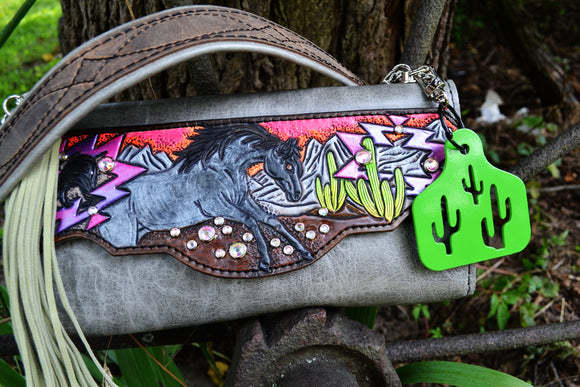 Wild Blue Roan Clutch
